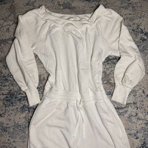 FP Free People Movement White Jumpsuit One to Beat Romper Large